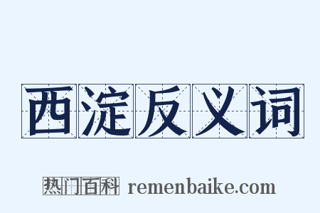 西淀反义词是什么意思的图片